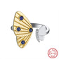 Butterfly Lapis Lazuli 925 Silver Open Ring_SG