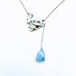 Aquamarine Hearts 925 Silver Necklace_SG