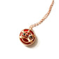 Chinese lion red agate 925 silver necklace