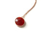 Chinese lion red agate 925 silver necklace (back view)