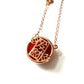 Red Agate Chinese Fa Cai (发财 ) Coin Necklace (925 Silver)