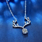 Deer Antler Moissanite Necklace (925 Silver)_SG